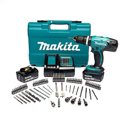 Makita  ชุดสว่านไร้สาย 18V พร้อมอุปกรณ์